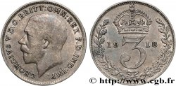 REINO UNIDO 3 Pence Georges V 1918 