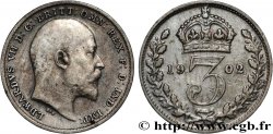 VEREINIGTEN KÖNIGREICH 3 Pence Edouard VII 1902 