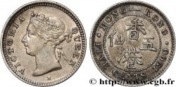 HONGKONG 5 Cents Victoria 1900 Heaton fVZ 
