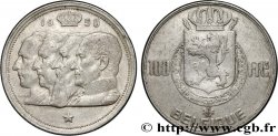 BELGIQUE 100 Francs portraits des quatre rois de Belgique, légende française 1950 