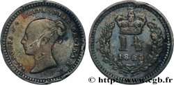 REINO UNIDO 1 1/2 Pence Victoria 1843 