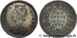 BRITISH INDIA 2 Annas Anna Victoria 1874 BOMBAY