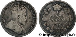 CANADA 5 Cents Édouard VII 1910 