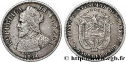 PANAMA 5 Centesimos Vasco Nunez de Balboa 1904  fVZ 
