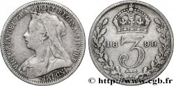 REGNO UNITO 3 Pence Victoria “Old Head” 1899 