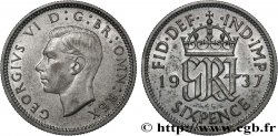 VEREINIGTEN KÖNIGREICH 6 Pence Georges VI 1937 