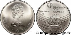 CANADA 5 Dollars JO Montréal 1976 flamme olympique 1976 