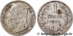 BELGIQUE 1 Franc Léopold II légende française 1909 