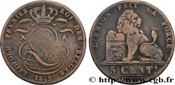 BELGIUM 5 Centimes Léopold Ier 1842 