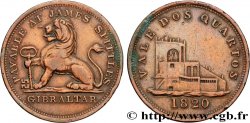 GIBRALTAR 2 Quartos lion tenant une clé, lion tenant une clé 1820  TB+ 