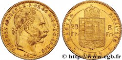 INVESTMENT GOLD 20 Francs or ou 8 Forint François-Joseph Ier 1887 Kremnitz