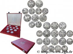 RUSSIE - URSS Coffret 28 Monnaies Proof Jeux Olympiques de Moscou 1980 1977-1980  FDC 