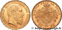 BELGIEN 20 Francs Léopold II 1875 Bruxelles