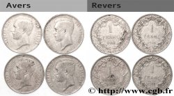 BELGIUM Lot 4 x 1 Frank (Franc) Albert Ier  1910-1912 