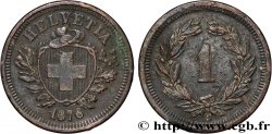 SWITZERLAND - HELVETIC CONFEDERATION 1 rappen 1876 Berne