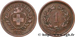 SWITZERLAND - HELVETIC CONFEDERATION 1 rappen 1879 Berne