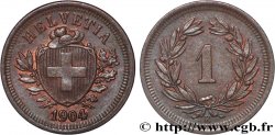 SVIZZERA  1 Centime (Rappen) Croix Suisse 1904 Berne - B