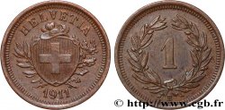 SUIZA 1 Centime (Rappen) Croix Suisse 1911 Berne