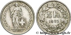 SUISSE 1/2 Franc Helvetia 1957 Berne - B