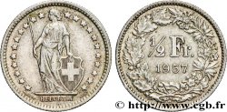 SUISSE 1/2 Franc Helvetia 1957 Berne - B