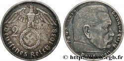 DEUTSCHLAND 2 Reichsmark Paul von Hindenburg 1938 Berlin