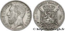 BELGIQUE 1 Franc Léopold II légende flamande signature L.WIENER 1887 