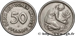 ALEMANIA 50 Pfennig “Bank deutscher Länder” 1949 Karlsruhe - G