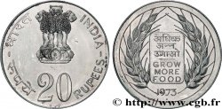 INDIA 20 Proof Roupies FAO 1973 