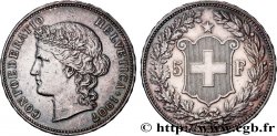 SVIZZERA  5 Francs Helvetia 1907 Berne