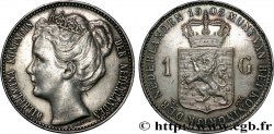 NETHERLANDS 1 Gulden Reine Wilhelmina 1908 Ucanneléetrecht