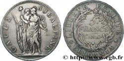 ITALIE - GAULE SUBALPINE 5 Francs an 10 1802 Turin