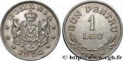 ROUMANIE 1 Leu emblème 1924 Bruxelles