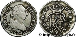 ESPAGNE - ROYAUME D ESPAGNE - CHARLES III 1/2 Real  1774 Séville