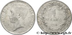 BELGIQUE 1 Franc Albert Ier légende française 1914 