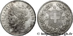 SWITZERLAND 5 Francs Helvetia 1892 Berne