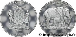 ZAMBIA 5000 Kwacha Proof Éléphants 1999 