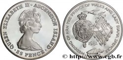 ASCENSION 25 Pence Proof mariage du prince de Galles et de lady Diana Spencer 1981 