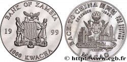 ZAMBIE 1000 Kwacha Proof Macao 1999 