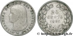 NETHERLANDS 25 Cents Wilhelmina 1895 Utrecht