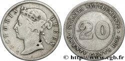 MALESIA - INSEDIAMENTI DELLO STRETTO 20 Cents Victoria 1895 