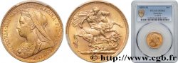 AUSTRALIE - VICTORIA 1 Souverain Victoria type vieille tête 1899 Melbourne