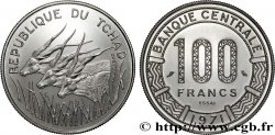 TCHAD Essai de 100 Francs type “Banque Centrale”, antilopes 1971 Paris