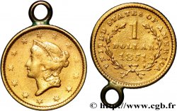 STATI UNITI D AMERICA 1 Dollar Or  Liberty head  1er type 1851 Philadelphie