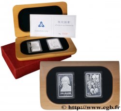 CHINA Coffret 2 x 10 Yuan Qi Baishi 1997 Shanghai