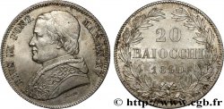 ITALIE - ÉTATS DU PAPE - PIE IX (Jean-Marie Mastai Ferretti) 20 Baiocchi an XV 1860 Rome