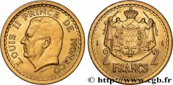 MONACO 2 Francs Louis II (1943) Paris
