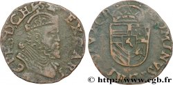 PAYS-BAS ESPAGNOLS - DUCHÉ DE BRABANT - PHILIPPE II D&nbsp;ESPAGNE Liard 1591 Arras TTB 