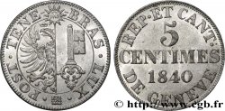 SUISSE - RÉPUBLIQUE DE GENÈVE 5 Centimes 1840 