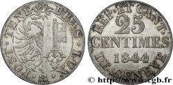 SUISSE - RÉPUBLIQUE DE GENÈVE 25 Centimes - Canton de Genève 1844 