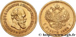 RUSSIE - ALEXANDRE III 5 Roubles 1888 Saint-Petersbourg